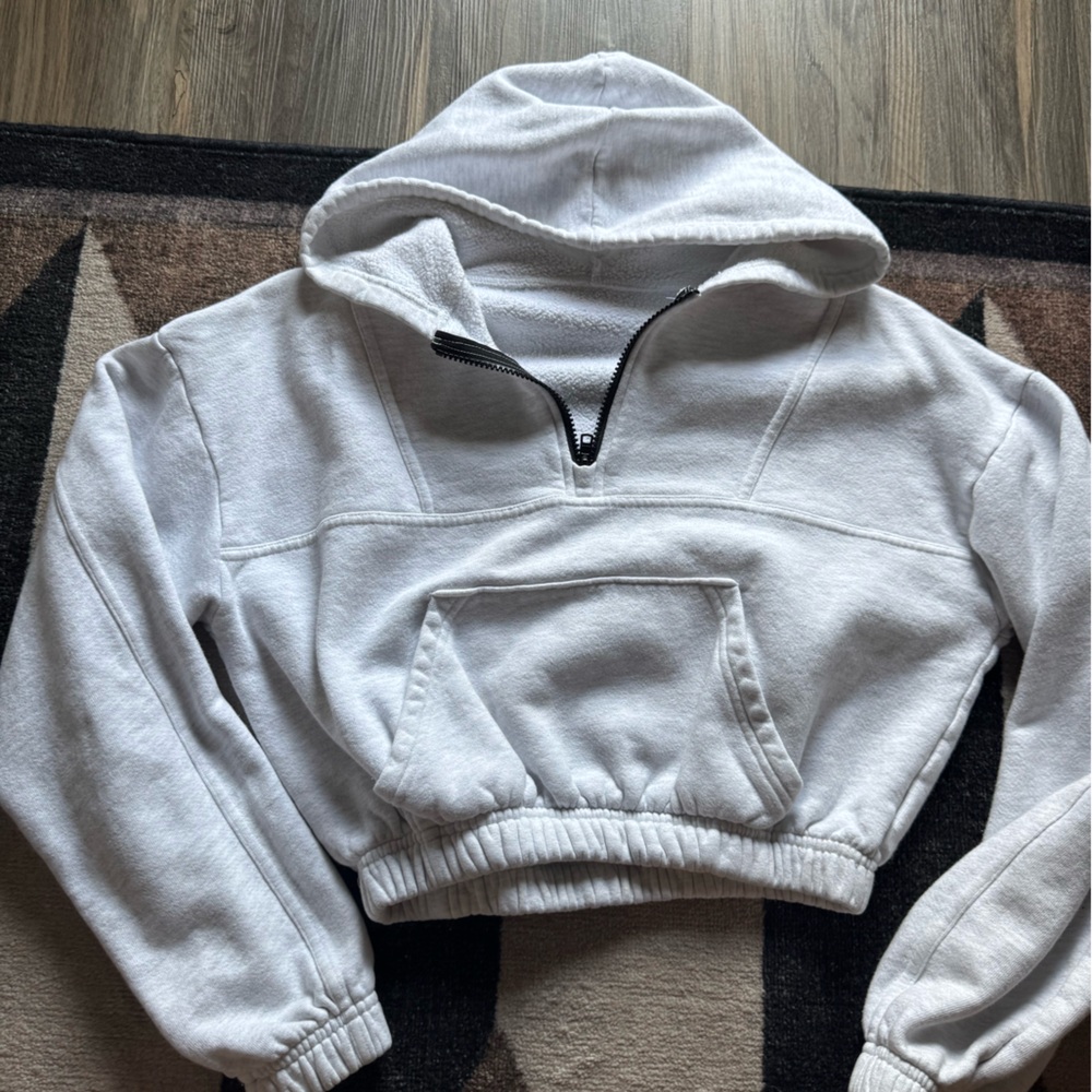 Strut! Gray Hoodie Soft Athleisure Sweatshirt
